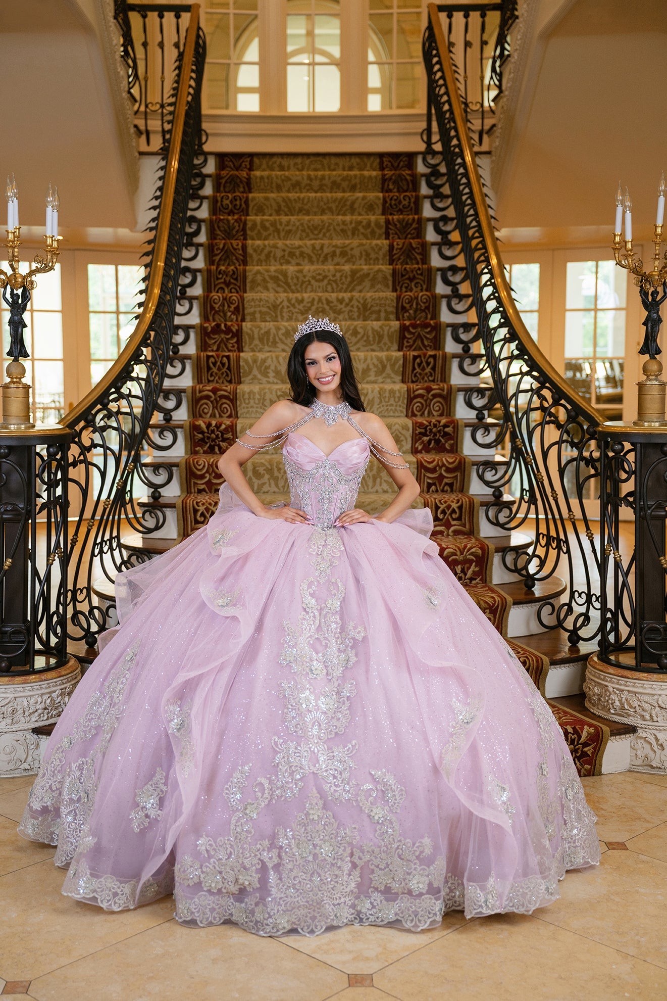 pink and silver quinceanera dresses Baby Pink And Silver Quinceanera Dresses Long Ball Gown Glitter Applique Quinceanera Dress Baby Pink L