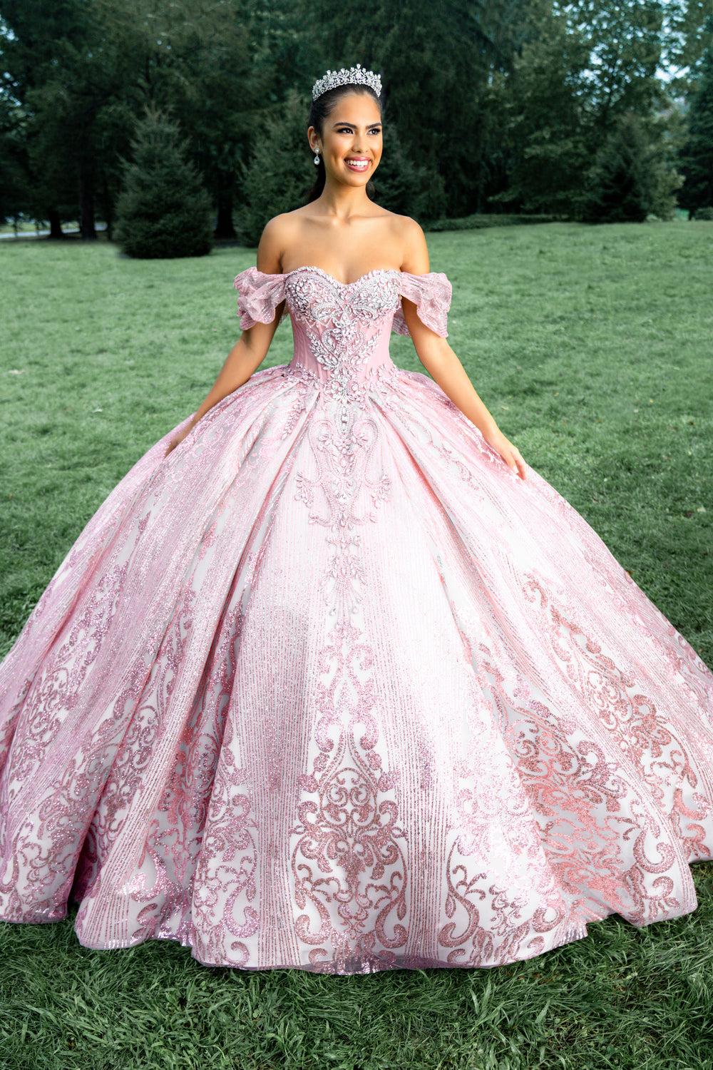 Glitter Quinceaera Dress | Quinceaera Ballgown | AmaBella Glitter Quinceaera Dress | Quinceaera Ballgown | AmaBella