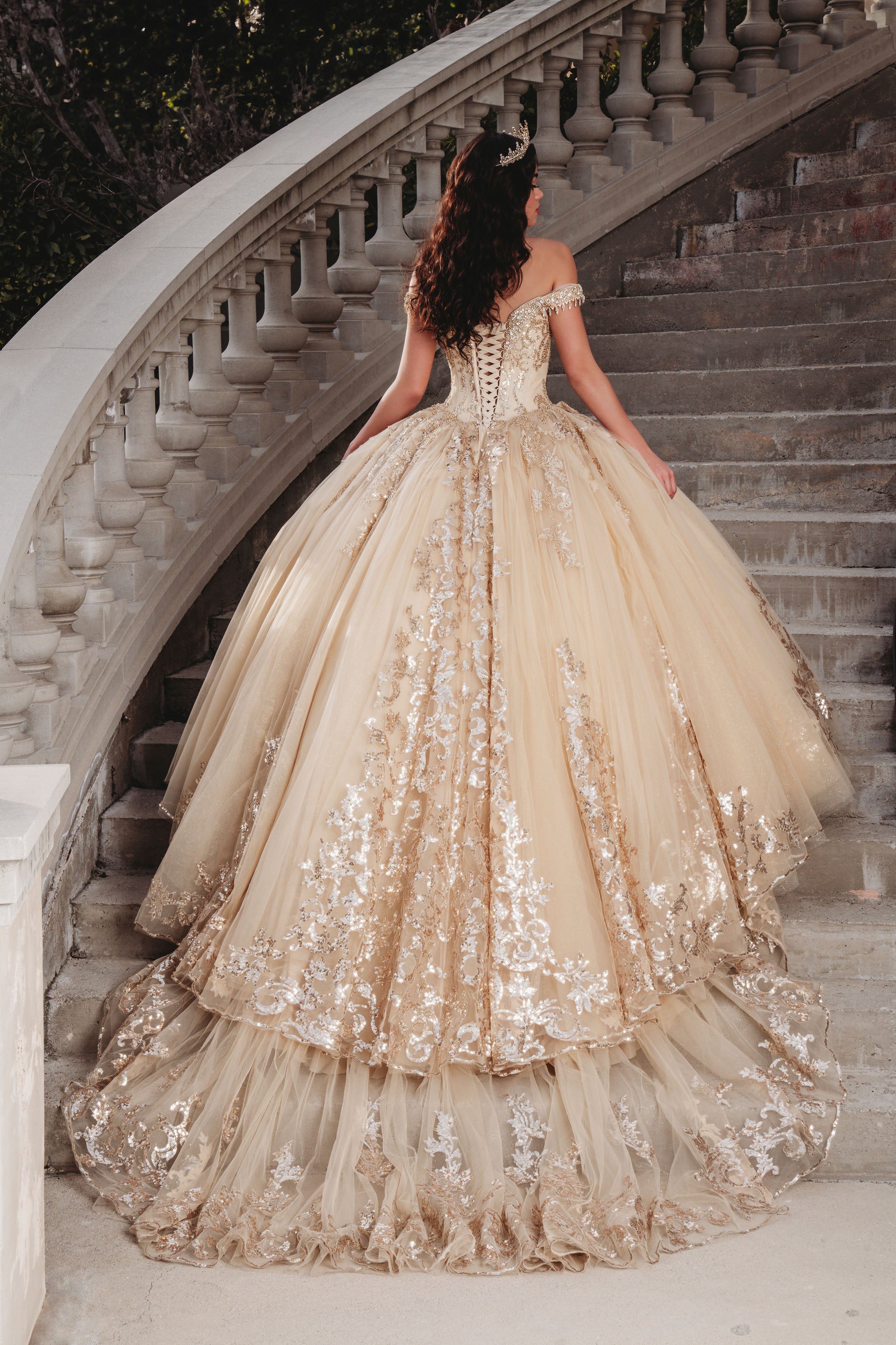 Sequin Quinceañera Dress