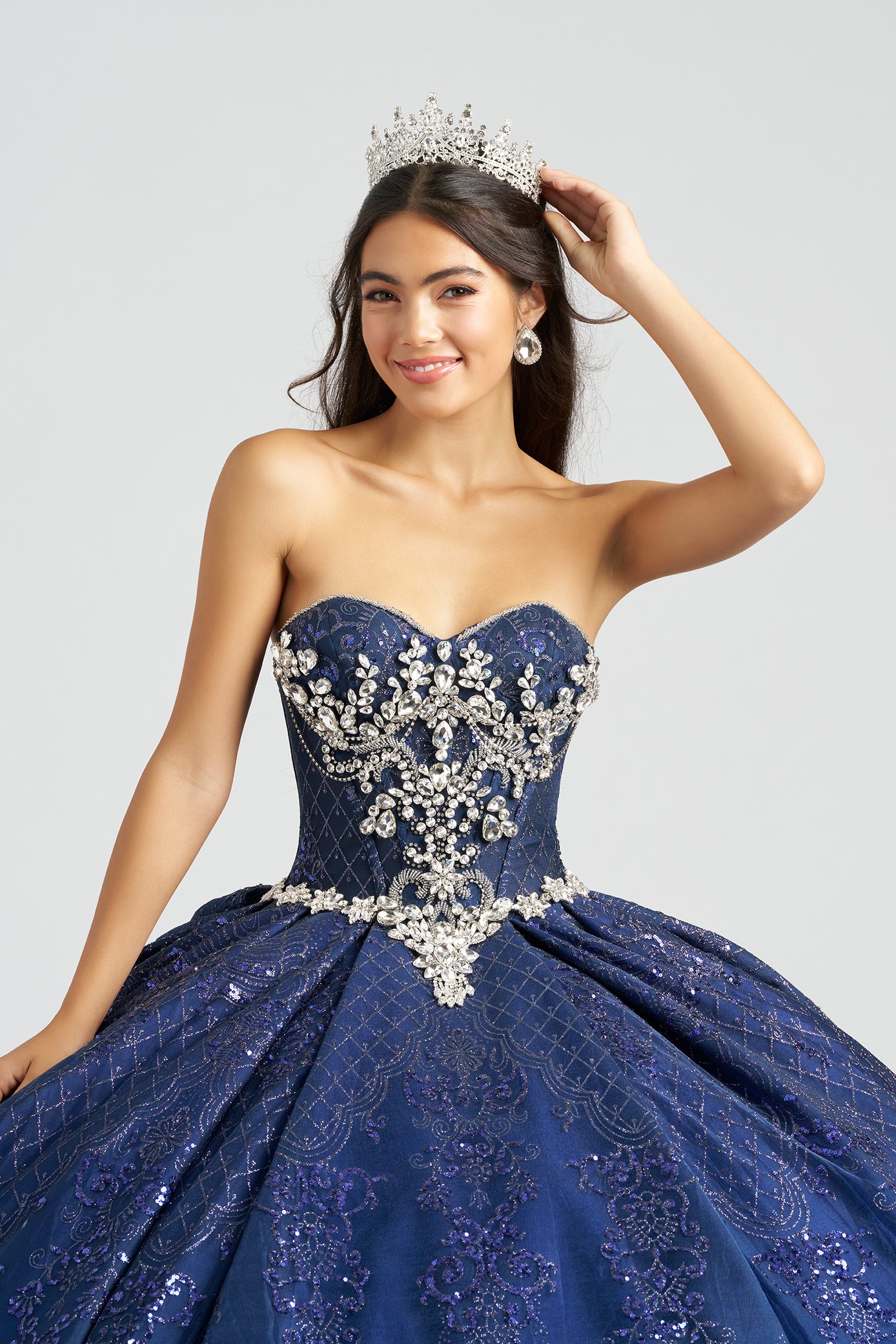 Quinceaera Dress with Bow | Jeweled Quinceaera Dress Quinceaera Dress with Bow | Jeweled Quinceaera Dress