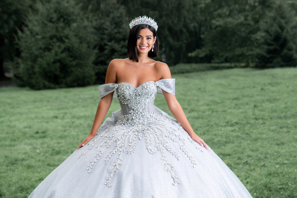 quinceanera dresses white and silver White Quinceaera Dresses | Buy Mexican White Quinceaera Dresses