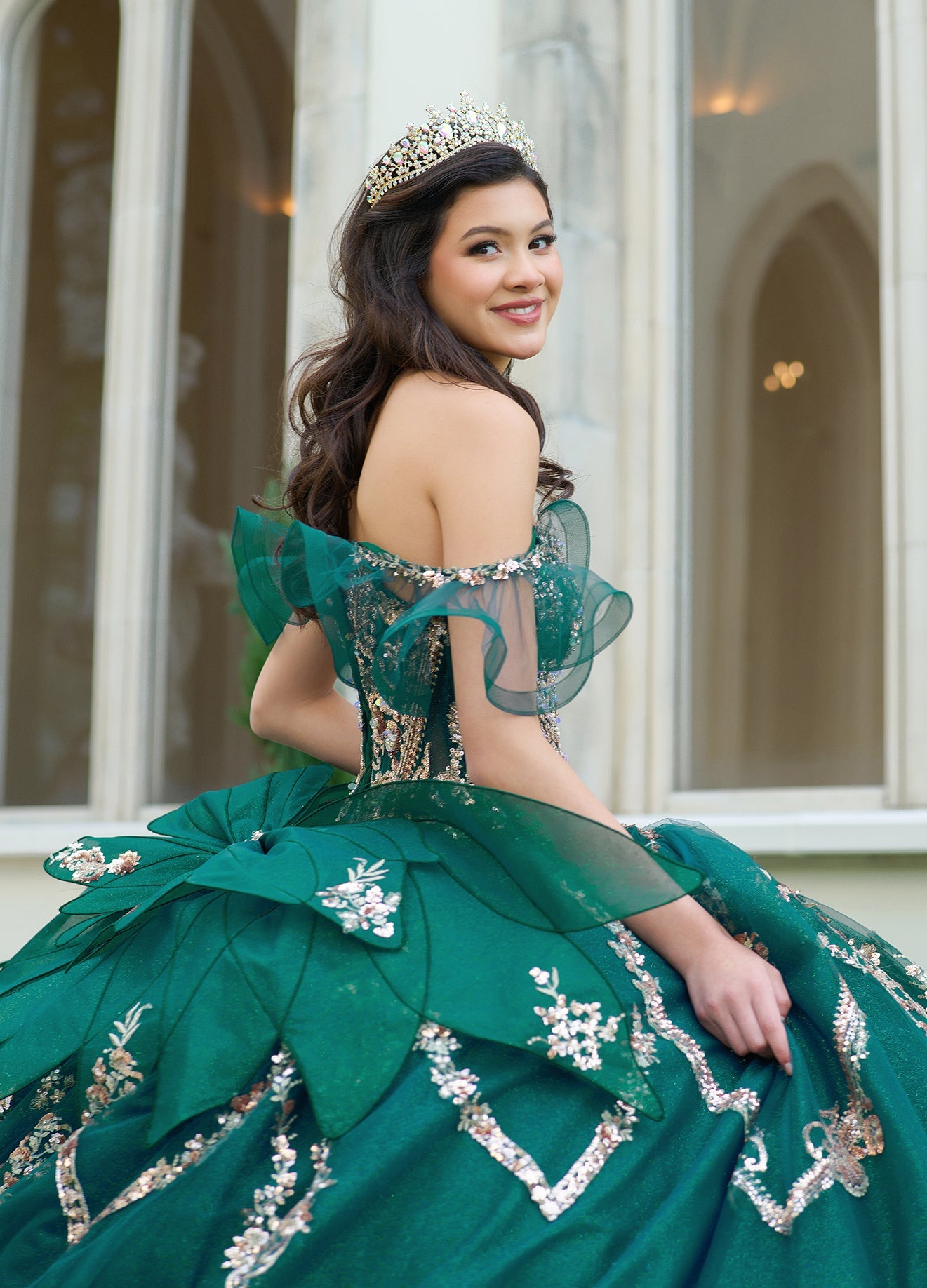 quinceanera dresses teal and gold Dancing Queen 1794 Long Quinceanera Dress Teal / Small