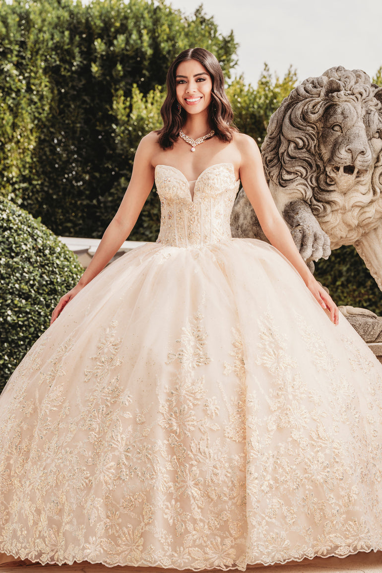 Champagne MQ1770 Dama Dress for Quinceañera